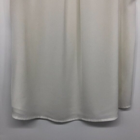 RW&Co White tied V-Neck sleevless blouse LG office capsule wardrobe Large - Picture 11 of 16